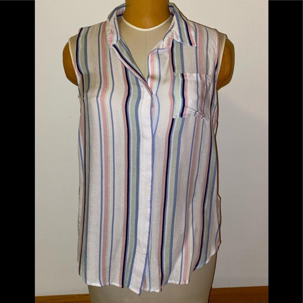 Sleeveless striped blouse by Tribal Jeans - S